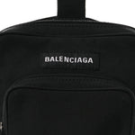 Nylon Logo Explorer Crossbody Messenger Bag Black