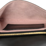 Lambskin Embossed Monogram Pochette Coussin Black