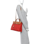 Vache Hunter Toile Herbag Zip 31 PM Rouge Tomate Natural