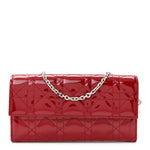 Patent Cannage Lady Dior Rendezvous Wallet On Chain Rouge Ceris