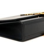 Smooth Calfskin Medium Classic Monogram Kate Tassel Satchel Black