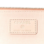 Caviar Quilted Small Vanity Case With Chain Light Beige