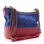 Suede Calfskin Quilted Medium Gabrielle Hobo Red Blue Yellow