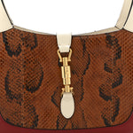 Snakeskin Calfskin Small Jackie 1961 Hobo Brown Multicolor