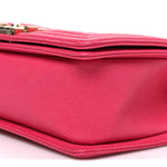 Caviar Quilted Medium Boy Flap Pink