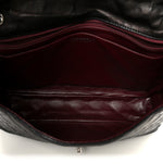 Washed Lambskin Quilted Maxi Single Flap Black