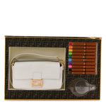 Linen Canvas Vitello King Painting Baguette With Marker Kit White