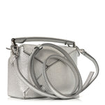 Laminated Lambskin Mini Puzzle Edge Bag Silver