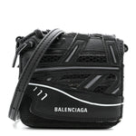 Faux Calfskin Fabric Sneakerhead Crossbody Wallet Black