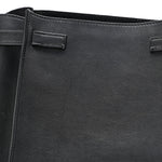 Supple Grained Calfskin Long Strap Big Bag Bucket Black