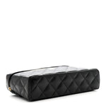 Caviar Quilted Top Handle Slim Vanity With Chain Black