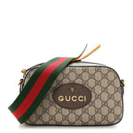 GG Supreme Monogram Web Neo Vintage Shoulder Bag Beige New Acero Crop