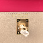 Chevre Mysore Horseshoe Mini Kelly Sellier 20 Gris Tourterelle Rose Mexico