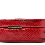 Snakeskin Broadway Mini Heart Top Handle Bag Rasberry Candy