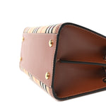 Calfskin Vintage Check Mini Two Handle Title Bag Archive Beige