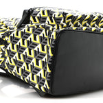 Cubic Monogram Medium Backpack Black Yellow