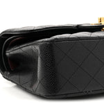 Caviar Quilted Small Double Flap Black