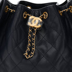Caviar Quilted Small Chanel 25 Handbag Dark Navy
