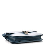 Box Calfskin Medium Classic Box Flap Bag Slate Blue
