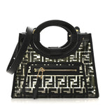 TPU FF Vitello Century Plexiglass Small Runaway Shopper Tote Black
