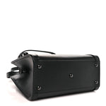 Textured Dollar Calfskin Web Monochrome Mini Diana Tote Bag Black