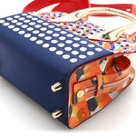 Crepe Satin Canvas Embroidered Gaagal Mini Eloise Tote Magma