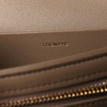 Shiny Calfskin Medium Triomphe Smoked Brown