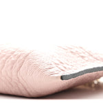 Signature Grain Calfskin Check Embossed Peyton Crossbody Clutch Bag Pale Orchid