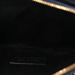 Grained Lambskin Quilted Mini Becky Double Zip Bag Blue Charron
