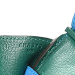 Togo Verso Birkin 30 Bleu Zanzibar Malachite
