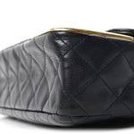 Calfskin Quilted Rock The Corner Flap Navy