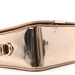 Patent Mirror Binder Clip Bag Rose Gold