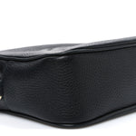Pebbled Calfskin Small Soho Disco Bag Black