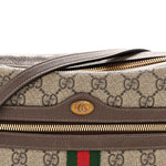GG Supreme Monogram Web Small Ophidia Shoulder Bag Brown