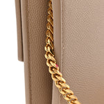 Grain De Poudre Monogram Uptown Chain Wallet Dark Beige