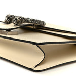 Textured Calfskin Crystal Mini Dionysus Shoulder Bag Mystic White