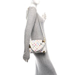 LV x TM Cowhide Monogram Multicolor Side Trunk MM White