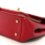 Caviar Quilted Small Business Affinity Flap Red