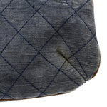 Denim Lambskin Quilted CC Clutch Blue