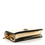 Patent Metallic Crystal Medusa Clutch On Chain Gold
