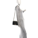 Calfskin Braided Small Boy Flap Black