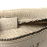 Grained Calfskin Small Logo Belt Bag White