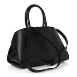Calfskin Medium Hug Soft Bicolor Shoulder Bag Black Flame Red