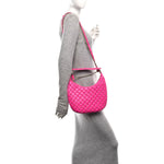 Nappa Small Rockstud Spike Hobo Fuxia