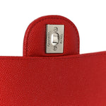 Caviar Quilted Mini Rectangular Flap Red