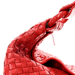 Nappa Intrecciato Large Hobo Red