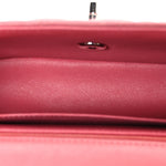 Lambskin Quilted Mini Rectangular Flap Pink
