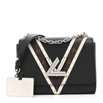 Epi Monogram Twist Shoulder Bag MM Black