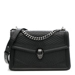 Quilted Nappa Smooth Calfskin Serpenti Forever Diamond Blast Shoulder Bag Black