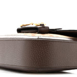Monogram Jumbo GG Textured Dollar Calfskin Web Mini Horsebit 1955 Shoulder Bag Camel Ebony New Acero